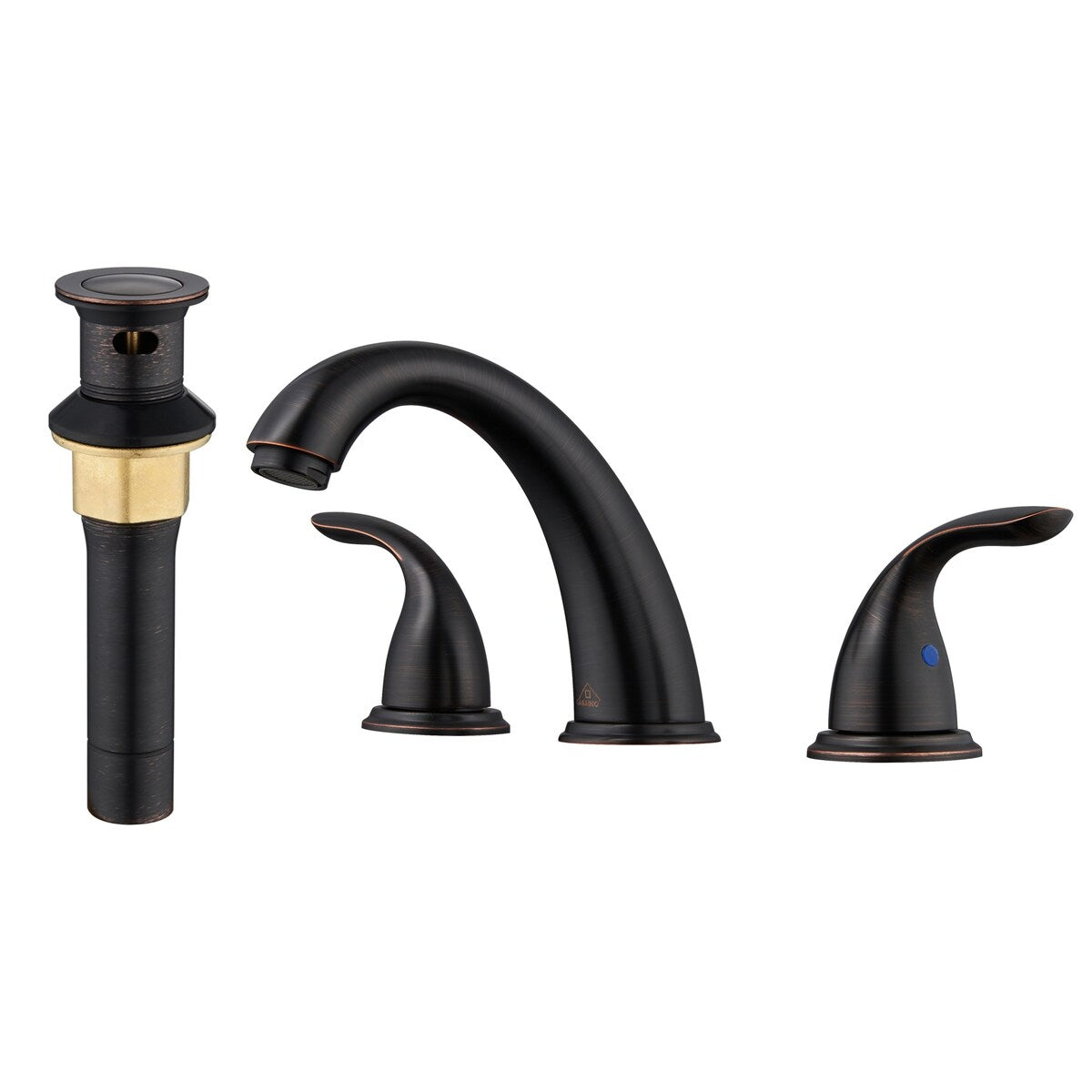 8 in. Widespread Double Handle Bathroom Faucet with Drain Kit Included