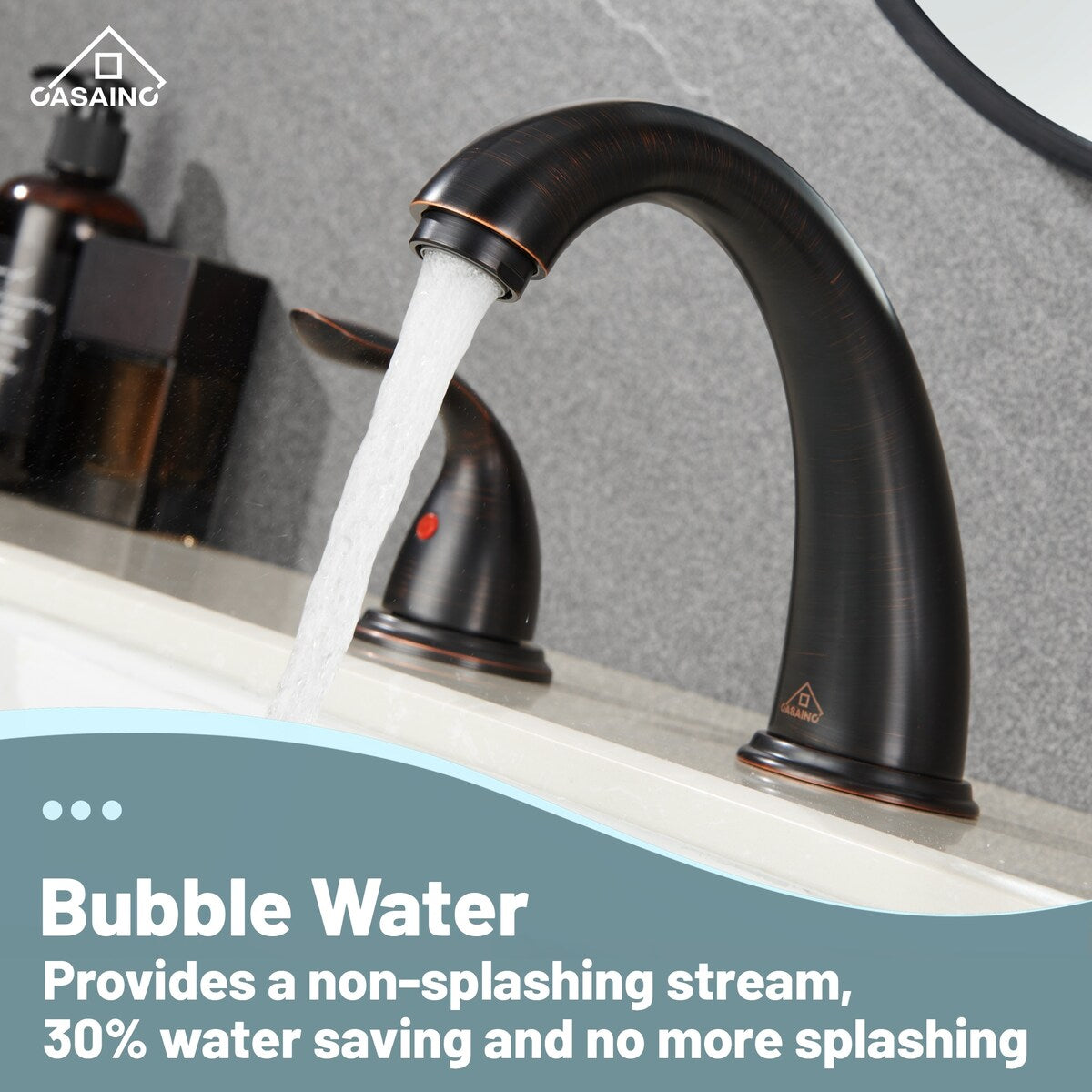 8 in. Widespread Double Handle Bathroom Faucet with Drain Kit Included