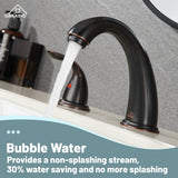 8 in. Widespread Double Handle Bathroom Faucet with Drain Kit Included