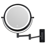 8 inch Double-Sided Wall Mounted 10X LED Magnifying Bathroom Mirror