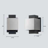 8-inch LED Outdoor Wall Sconce