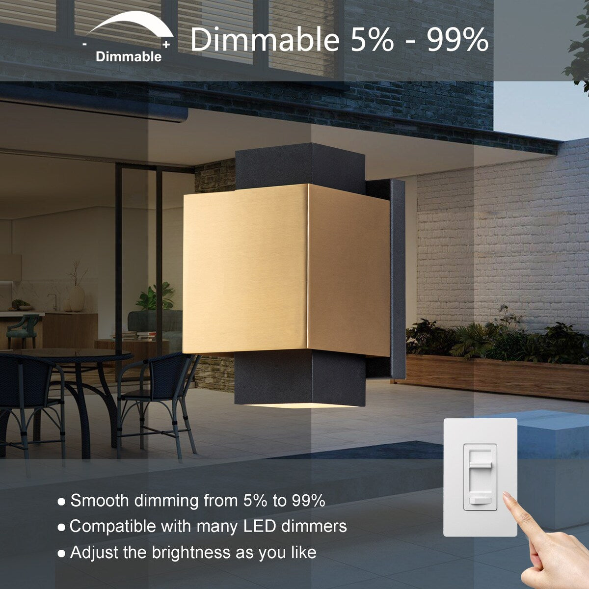 8-inch LED Outdoor Wall Sconce