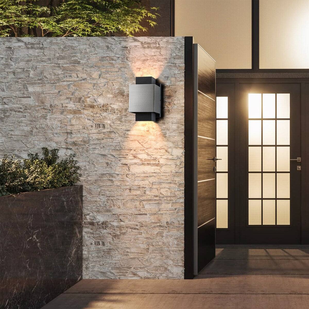 8-inch LED Outdoor Wall Sconce