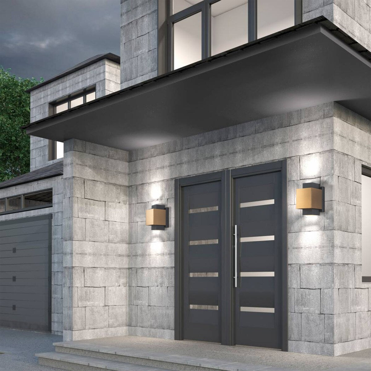 8-inch LED Outdoor Wall Sconce