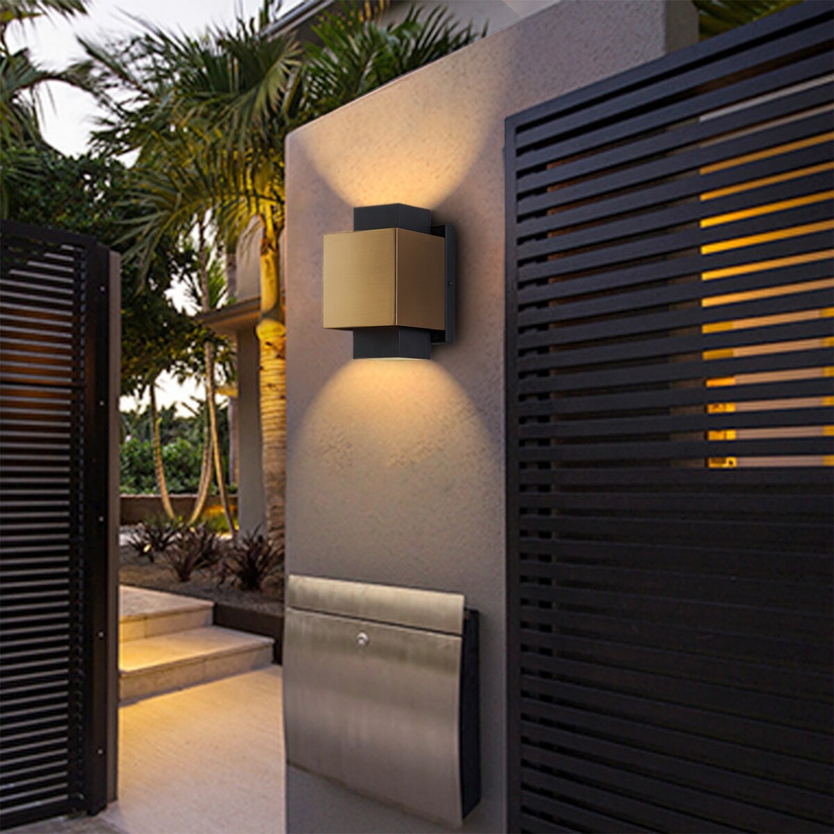 8-inch LED Outdoor Wall Sconce
