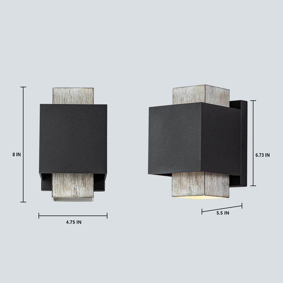 8-inch LED Outdoor Wall Sconce
