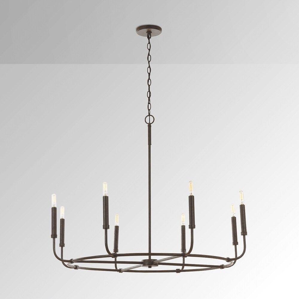 8-light Mineral Brown Chandelier