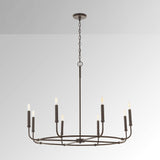 8-light Mineral Brown Chandelier