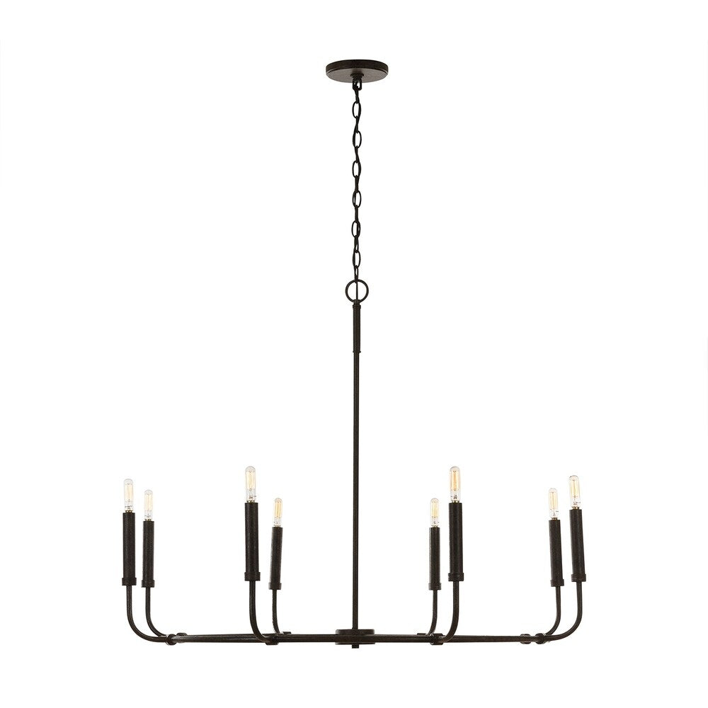 8-light Mineral Brown Chandelier