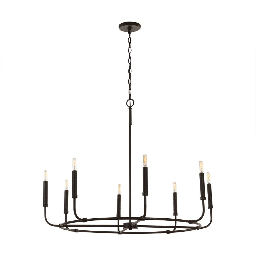 8-light Mineral Brown Chandelier