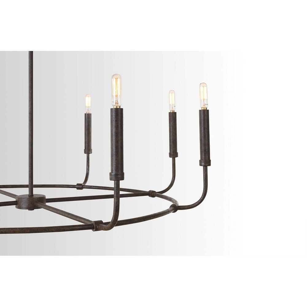 8-light Mineral Brown Chandelier