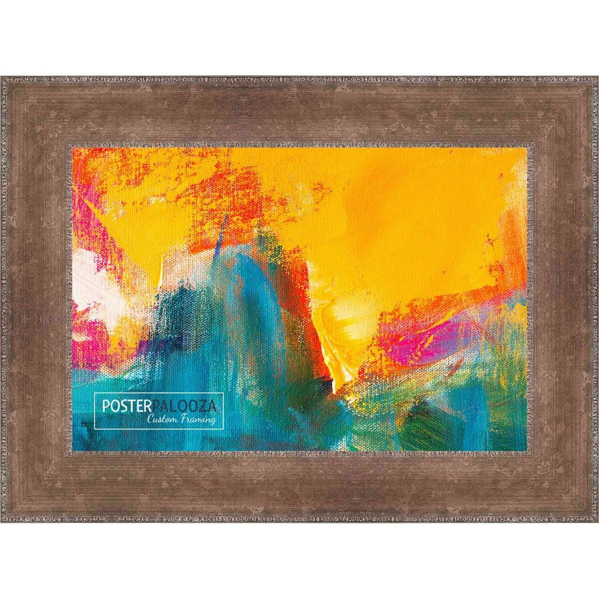 8.5x11 Distressed/Aged Antique Silver Complete Wood Picture or Document Frame with UV Acrylic, Foam Board Backing, & Har