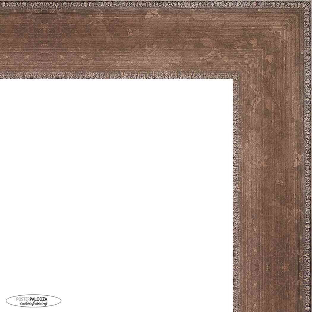 8.5x11 Distressed/Aged Antique Silver Complete Wood Picture or Document Frame with UV Acrylic, Foam Board Backing, & Har