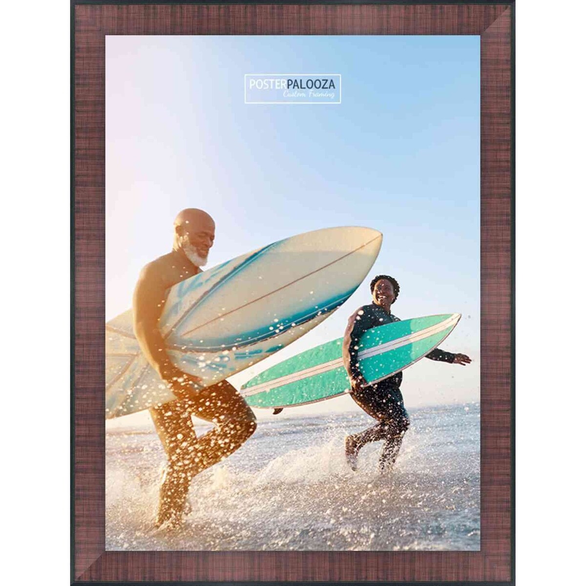 8.5x11 Traditional Cherry Complete Wood Picture or Document Frame with UV Acrylic, Foam Board Backing, & Hardware