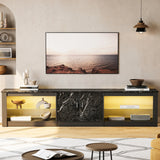 80" TV Stand LED Entertainment Center for TVs up to 85" with Two Storage Cabinets - 80 inch