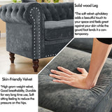 80" Velvet Sofa Couch, Luxury Chesterfield Button Tufted Upholstered Sectional Sofa