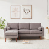 80" W Sectional Sofa Couch, L Shaped Couch with Reversible Chaise
