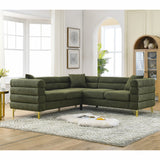 81.5Inch Corner Sofa Covers Oversized 5-Seater Sofa Set L-Shaped Sectional Couch with Cushions for Livingroom,Green