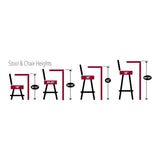 820 Catalina 30" Swivel Bar Stool with Canter Twilight Seat - 18x18x44