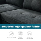 82" Reversible Sectional Couch Sleeper Pull out Sofa Bed with Chaise