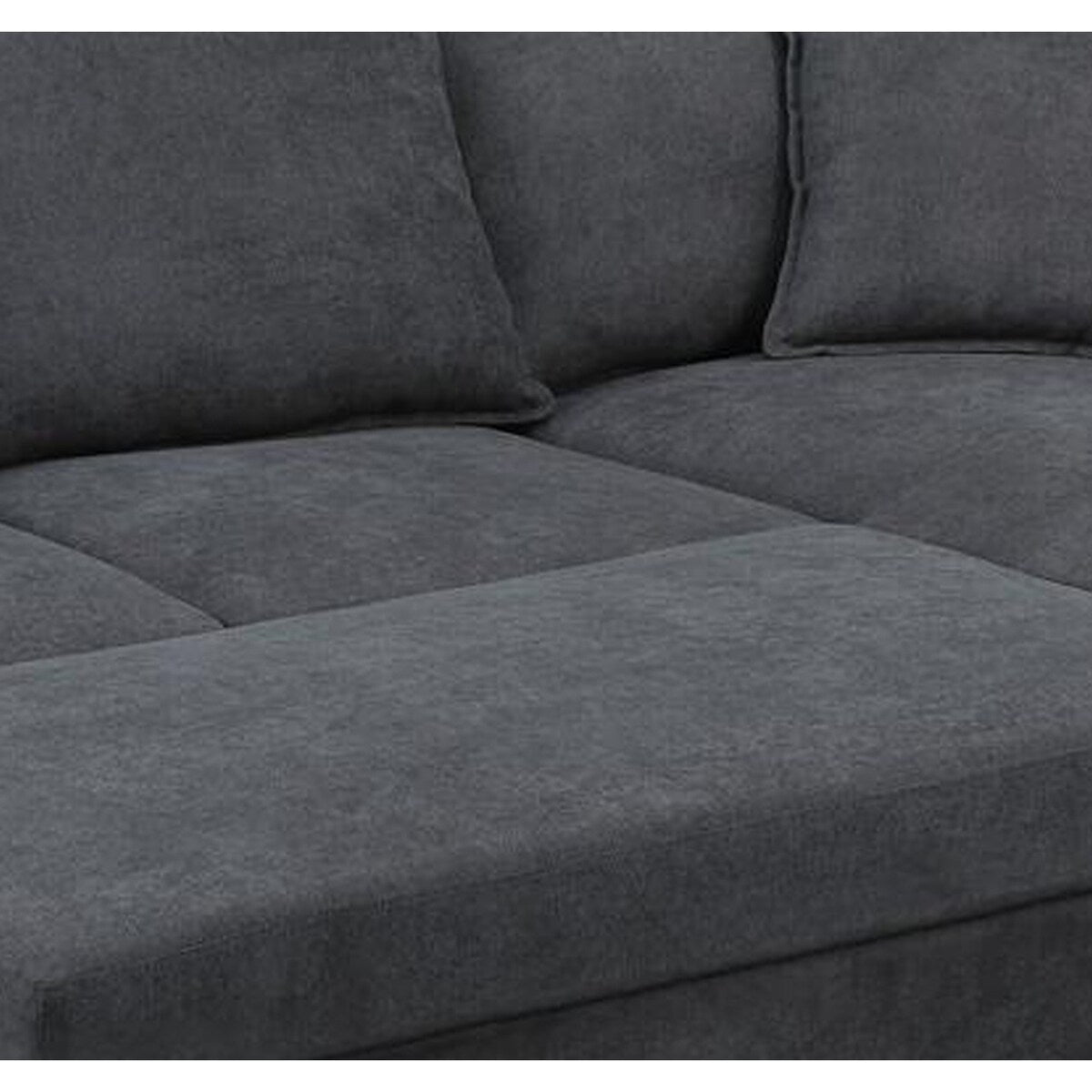 84 Inch Reversible Sleeper Sectional Sofa with Storage Chaise, Modern, Gray