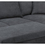84 Inch Reversible Sleeper Sectional Sofa with Storage Chaise, Modern, Gray