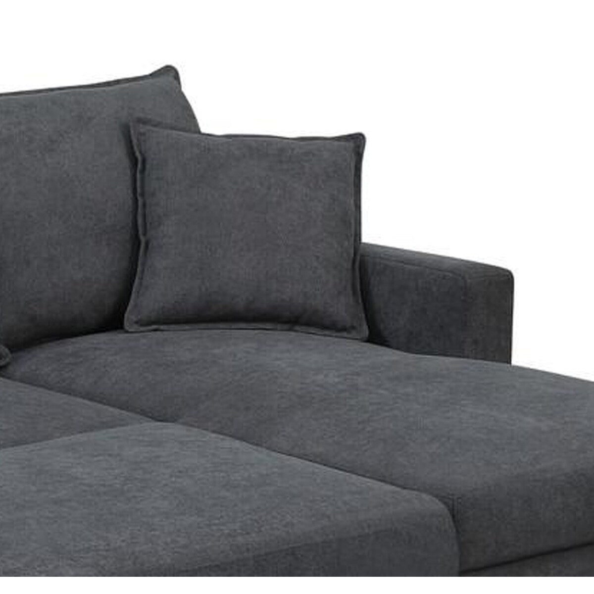 84 Inch Reversible Sleeper Sectional Sofa with Storage Chaise, Modern, Gray