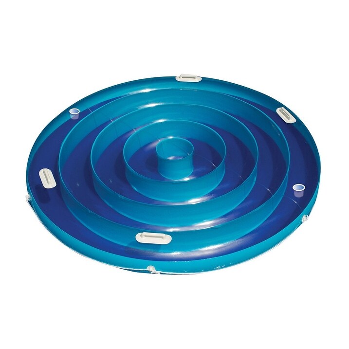 84"-Inch Solstice Inflatable Round Jumbo Island Swimming Pool Raft Lounger - 84"