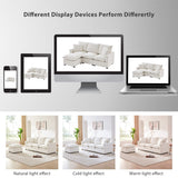 84*57" Modular Sofa, 4 Seat Chenille Sectional Couch Set w/ 2 Pillows