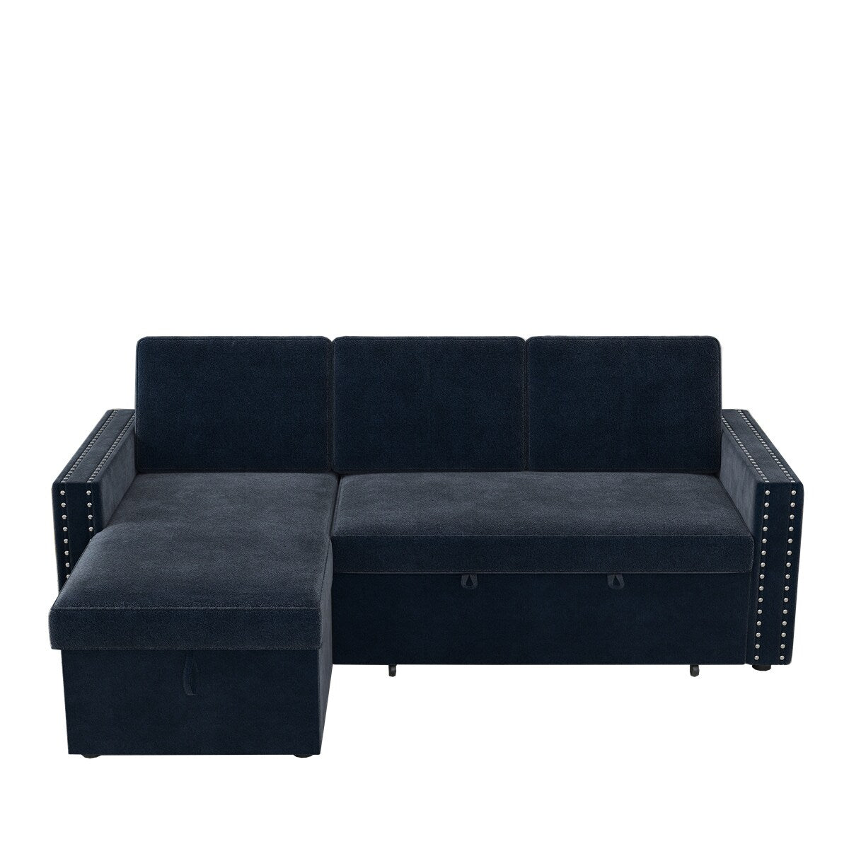 85 Inches Sofa Bed, 3 Seater Sleeper Sofa with Storage Chaise