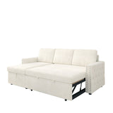 85 Inches Sofa Bed, 3 Seater Sleeper Sofa with Storage Chaise
