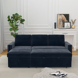 85 Inches Sofa Bed, 3 Seater Sleeper Sofa with Storage Chaise