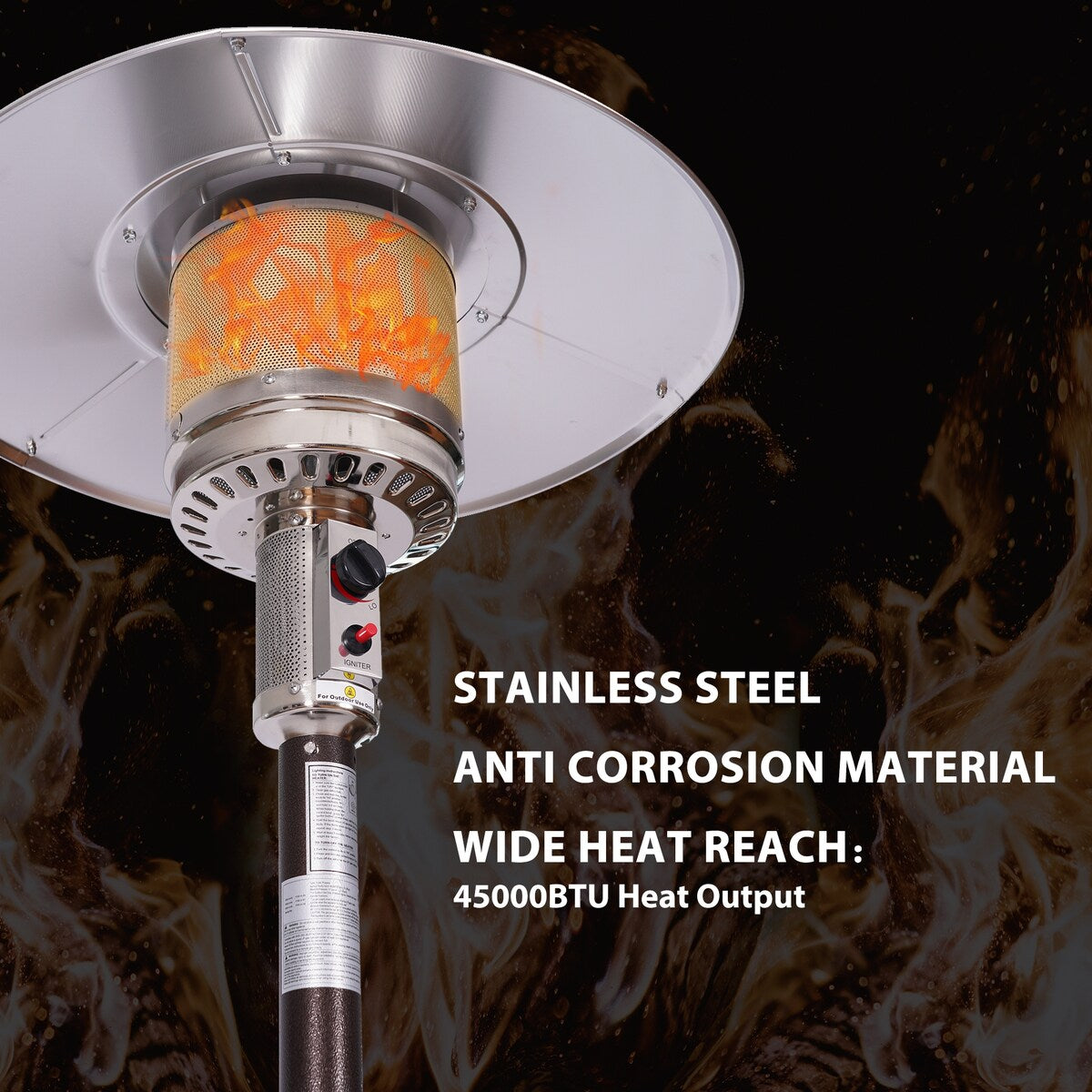 88 Inches Tall Premium Standing Patio Heater