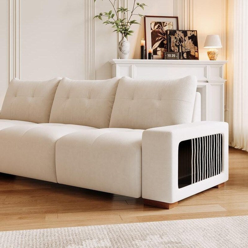 89" Modern Couch With Waterproof and cat scratch resistant fabric