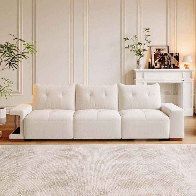 89" Modern Couch With Waterproof and cat scratch resistant fabric