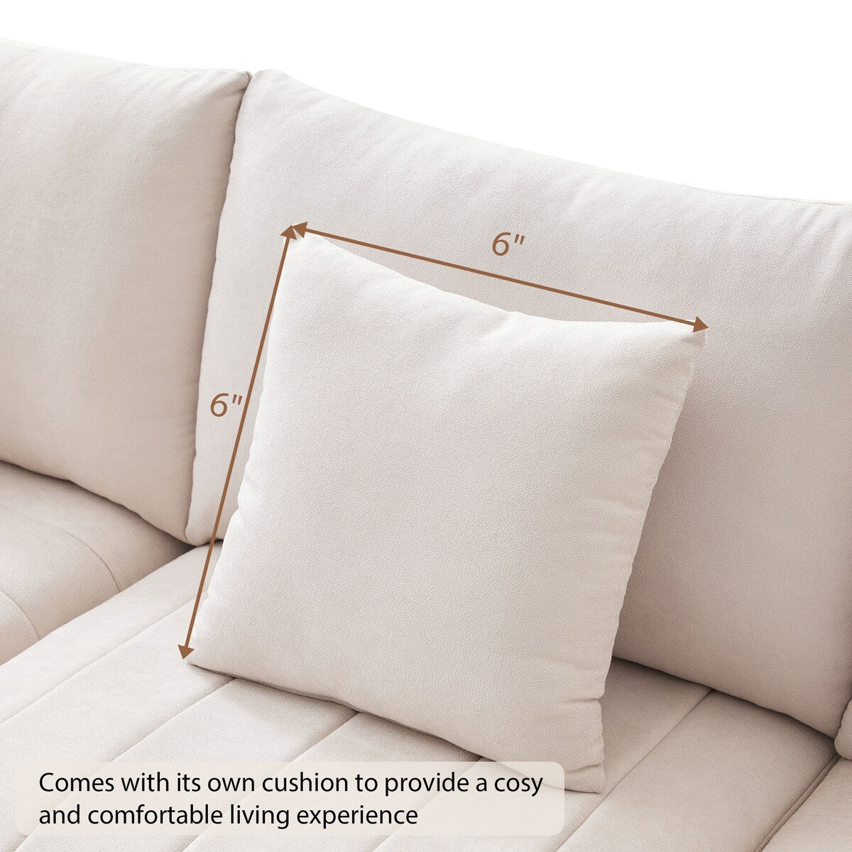 89 79 Modern Sectional Sofa with Vertical Stripes 2 Pillows 5 Seat Cou