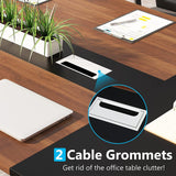 8FT Rectangle Conference Table, 10 People Wood Meeting Table