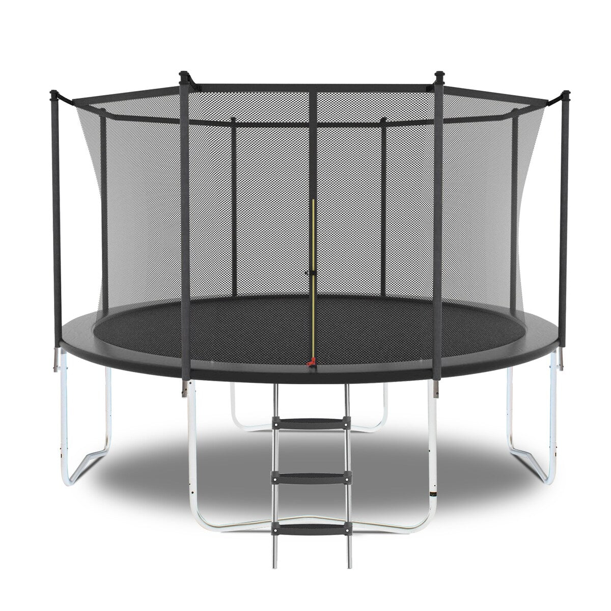 8FT Trampoline with Safety Enclosure Net, Trampoline with Heavy Duty Jumping Mat and Spring Cover Padding for Kids and Adults