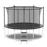 8FT Trampoline with Safety Enclosure Net, Trampoline with Heavy Duty Jumping Mat and Spring Cover Padding for Kids and Adults