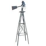 Weather Resistant Iron 8-foot Garden Windmill