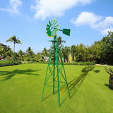 Weather Resistant Iron 8-foot Garden Windmill
