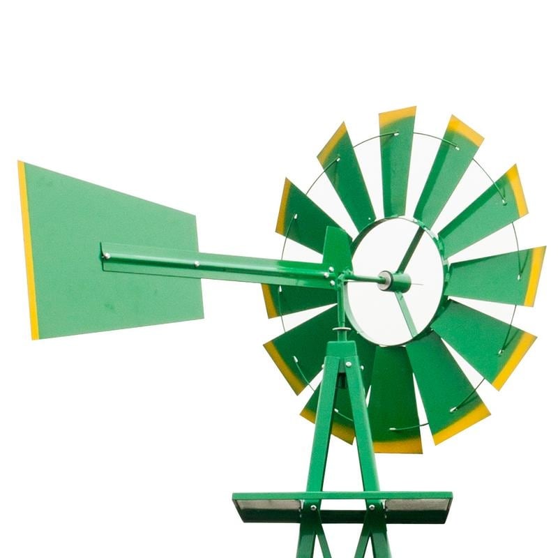 Weather Resistant Iron 8-foot Garden Windmill