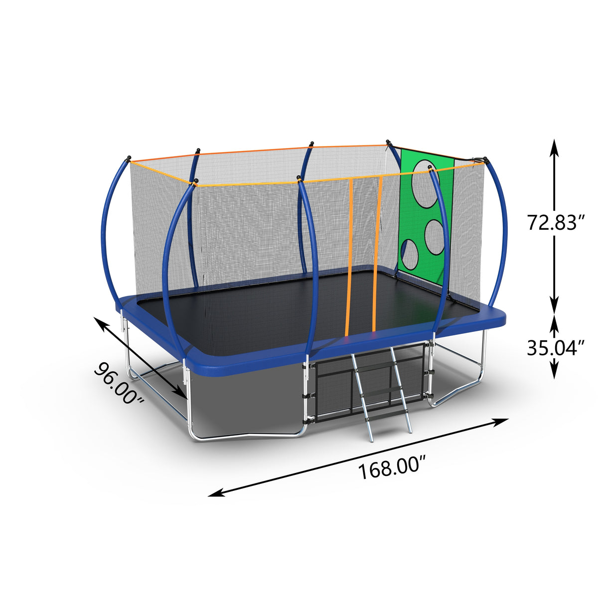 8*14FT TRAMPOLINE BLUE