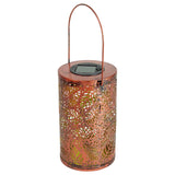8" Bronze Foliage Outdoor Solar Lantern with Handle - 7