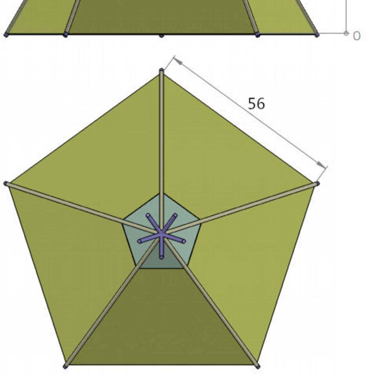 8' Extra Large Teepee Play Tent - indian tribe color mix