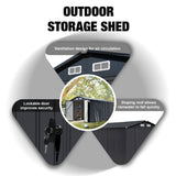 8' x 12' Outdoor Metal Storage Shed