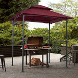8x 5Ft Grill Gazebo Replacement Canopy Tiered BBQ Tent Roof Top Cover