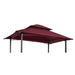 8x 5Ft Grill Gazebo Replacement Canopy Tiered BBQ Tent Roof Top Cover