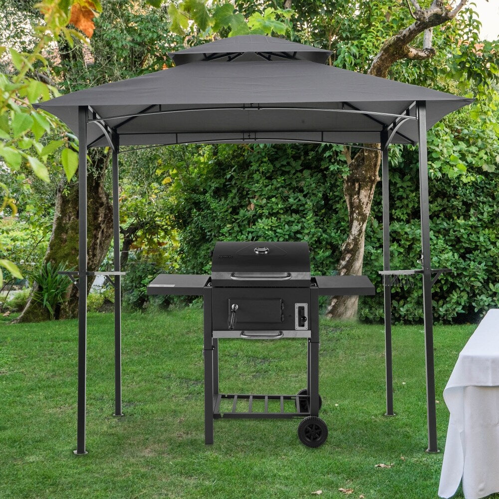 8x 5Ft Grill Gazebo Replacement Canopy Tiered BBQ Tent Roof Top Cover