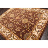 8x10 Hand Tufted Hand Made 100% Wool Kashan Traditional Oriental Area Rug Brown, Ivory Color - 7' 9'' x 9' 9''